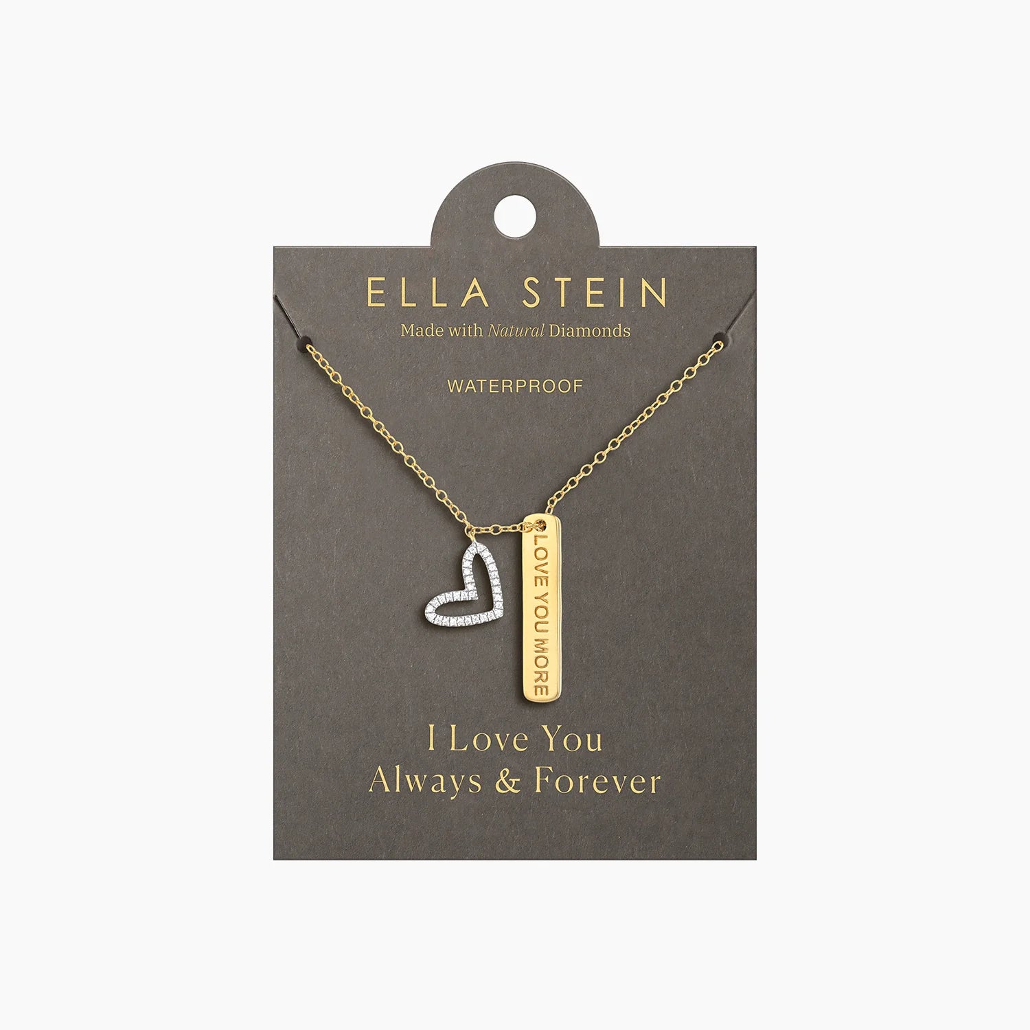 Ella Stein | Waterproof I Love You More Pendant Necklace
