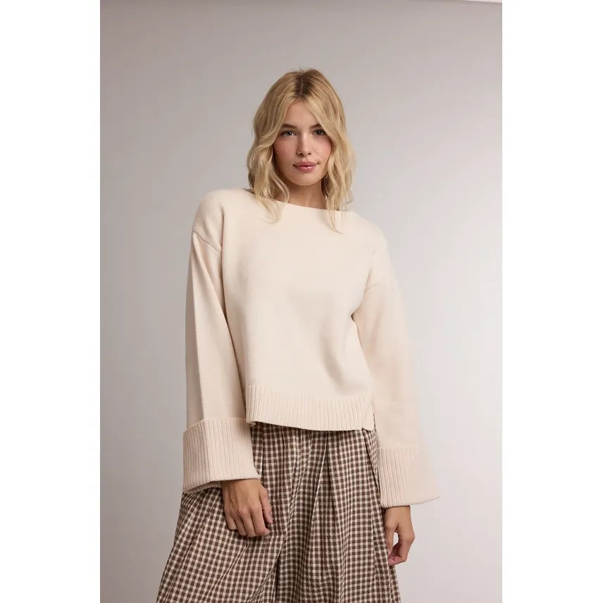 Wide Sleeve Cuff Sweater