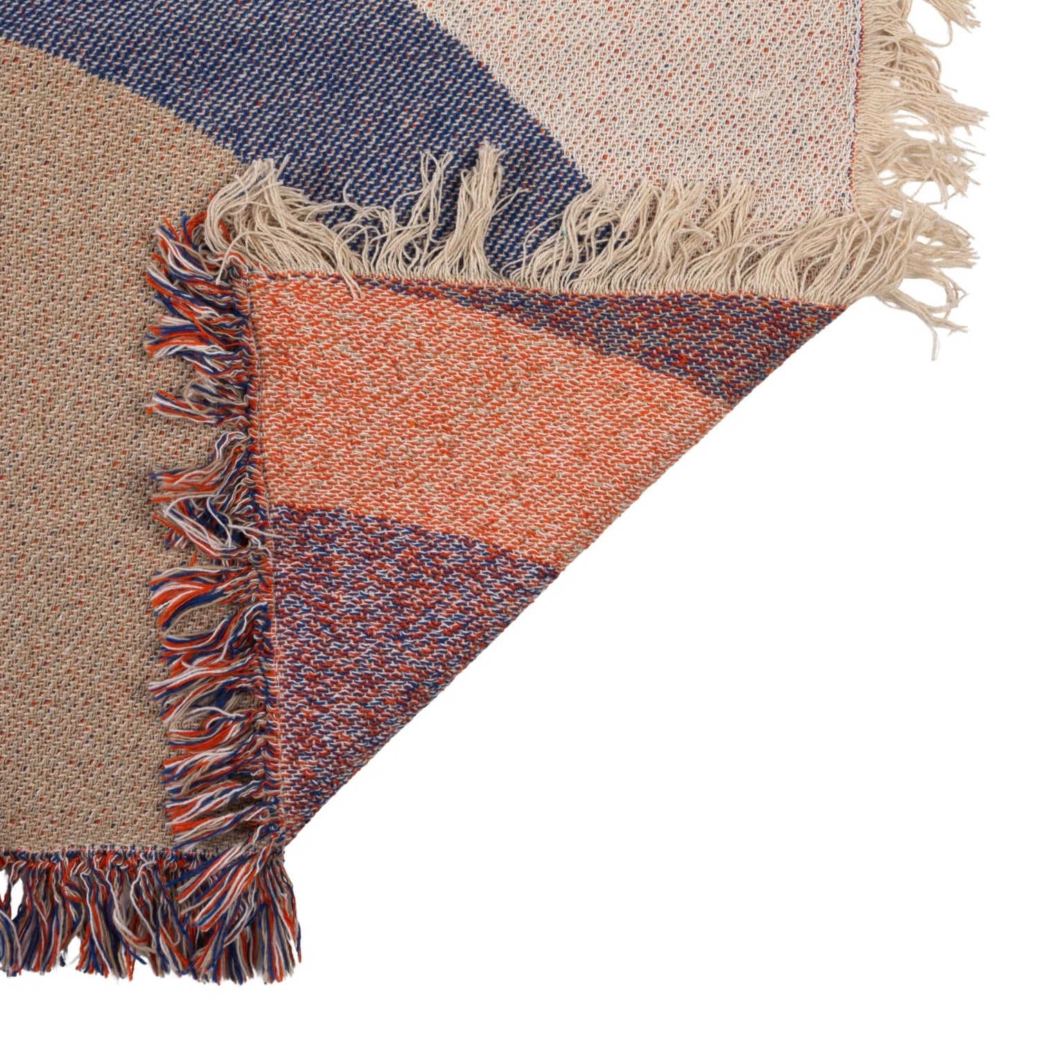 60"L x 50"W Woven Recycled Cotton Jacquard Blend Throw