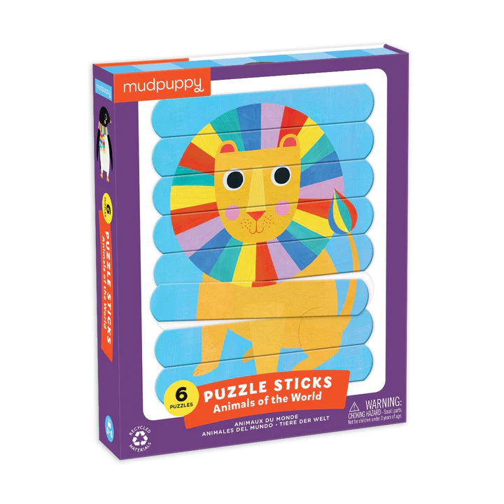 Animals of the World Puzzle Sticks