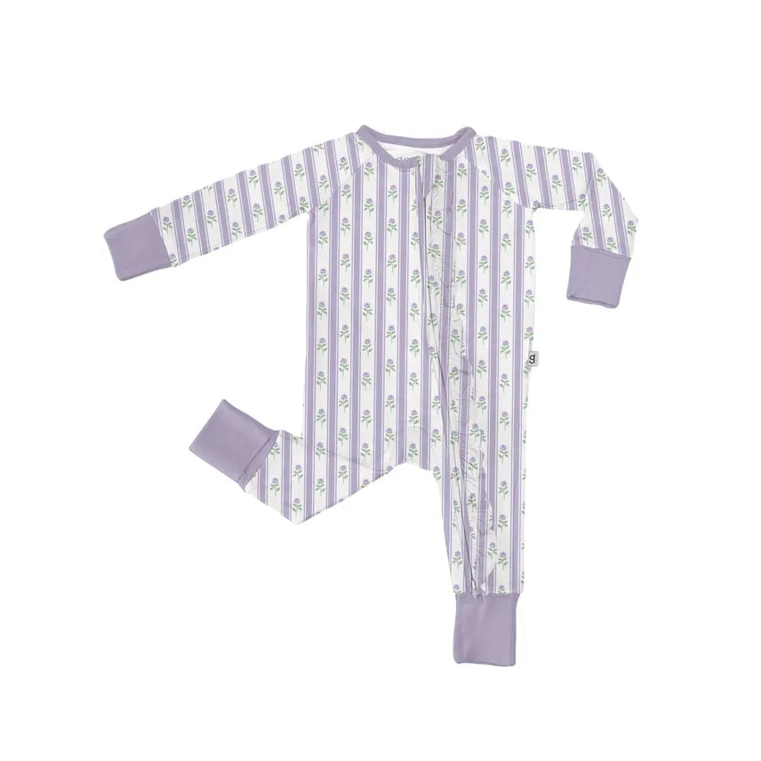 Lilac Ribbons Convertible Zip Pjs
