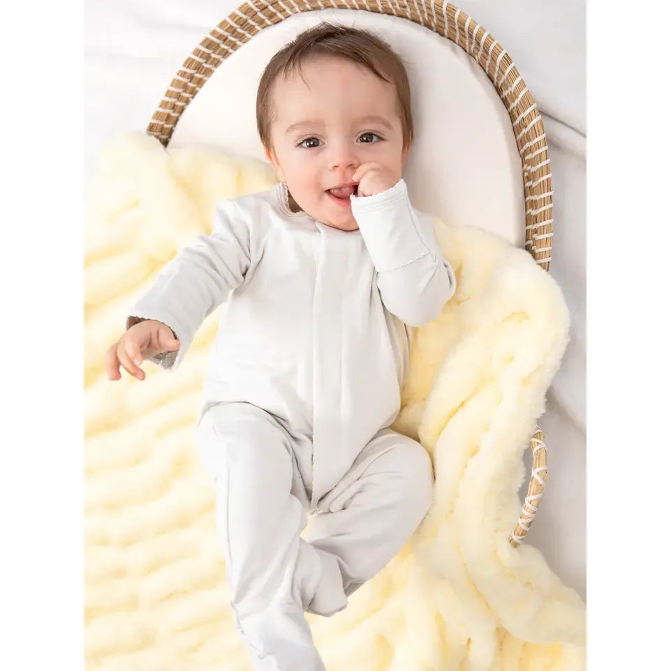 Bei Bei | Moonlight with White Trim Snap Romper