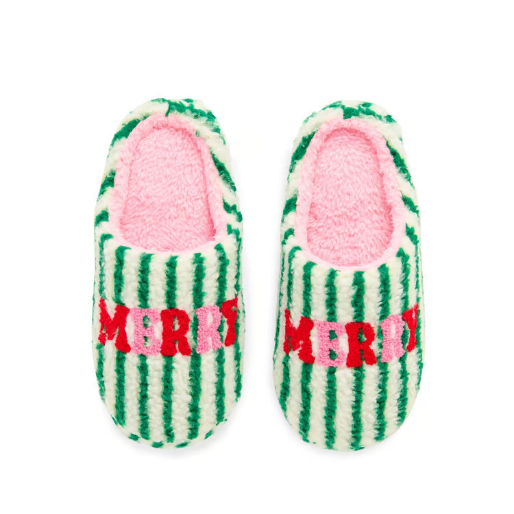 "Merry" Striped Slippers