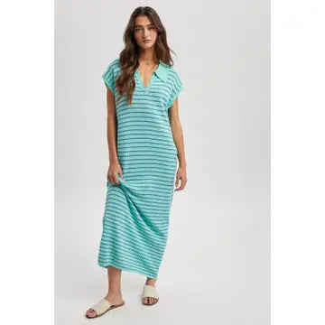 Collared Midi Stripe Dress