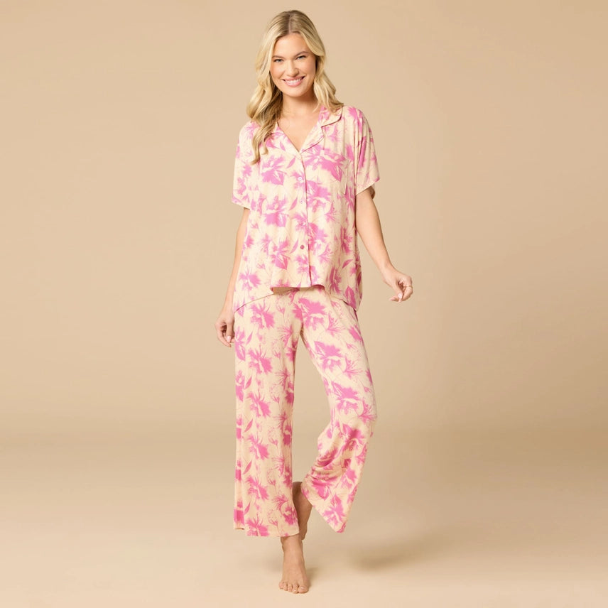 Softies Sleep Soft Caftan Top Cropped Pant Set