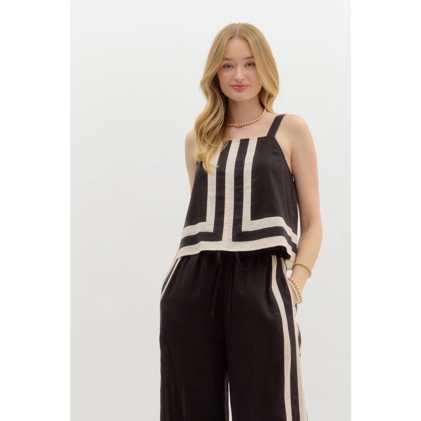 Solid Adjustable Wide Shoulder Strap Pullover Top