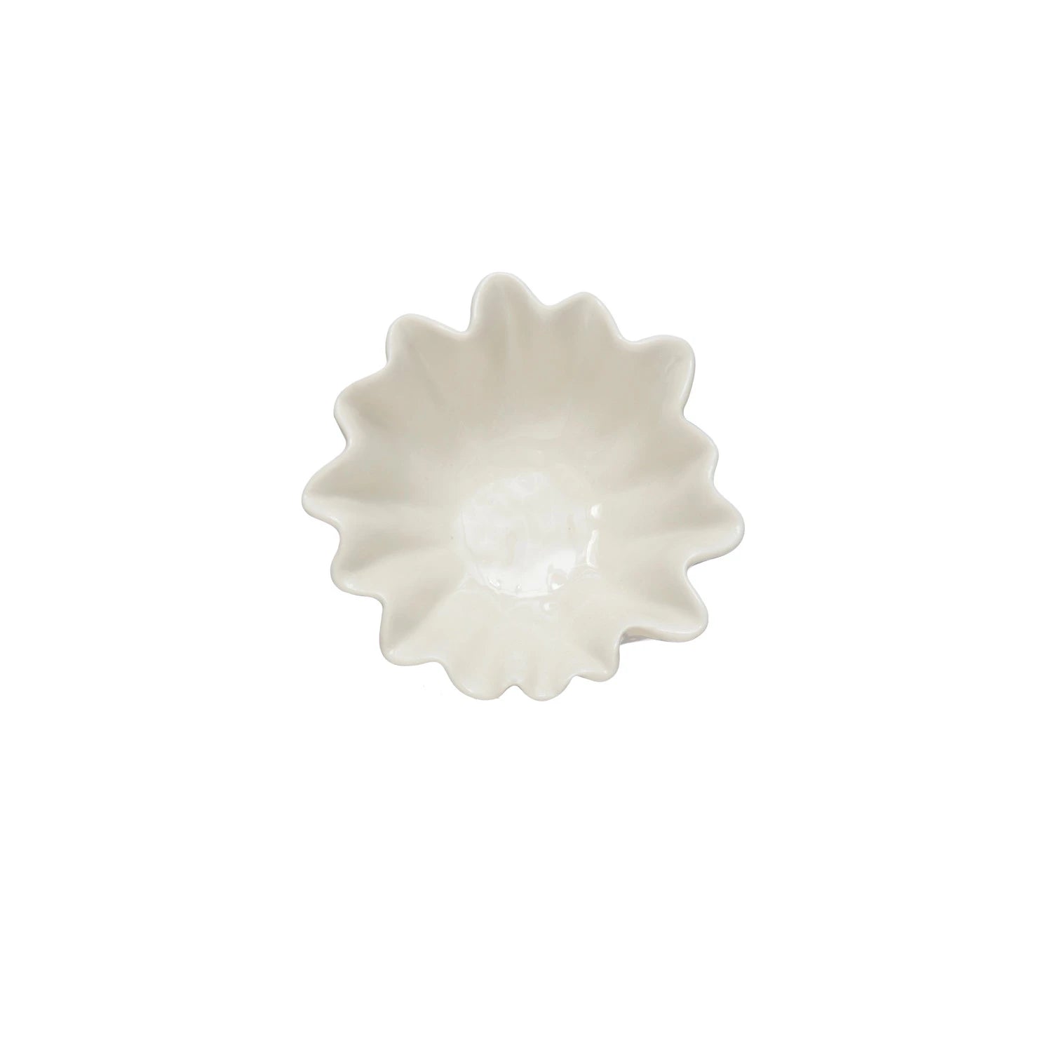Stoneware Small Fluted Bowl