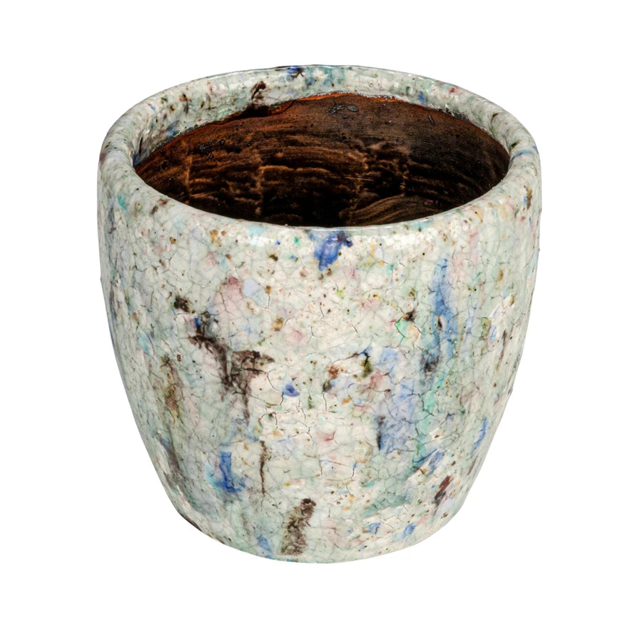 Decorative Terra-cotta Planter (Holds 4" Pot)