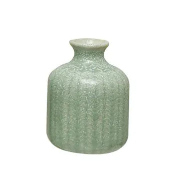Embossed Stoneware Vases