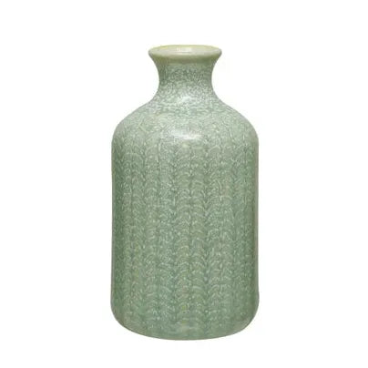 Embossed Stoneware Vases