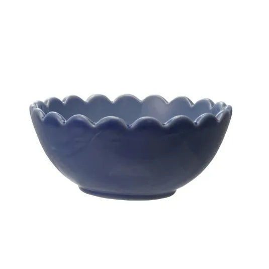 Stoneware Scalloped Bowl