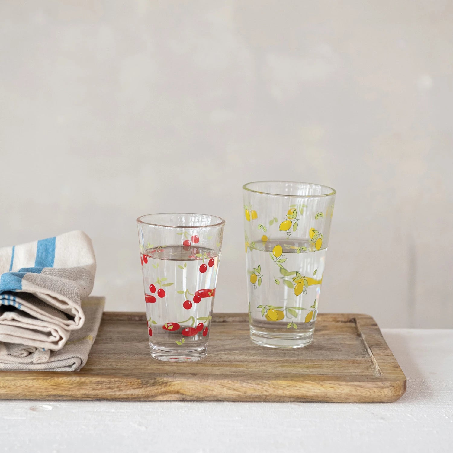 16 oz. Drinking Glass with Lemon Decal