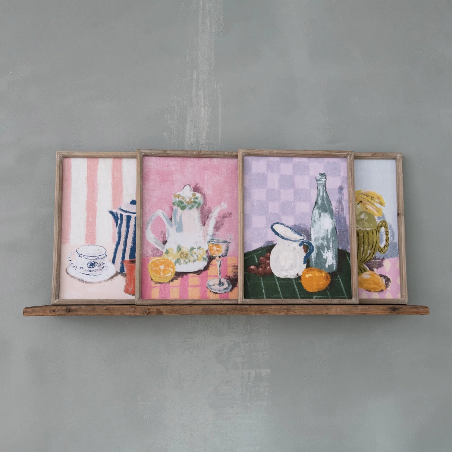 Glass Framed Wall Décor with Kitchen Still Life Image