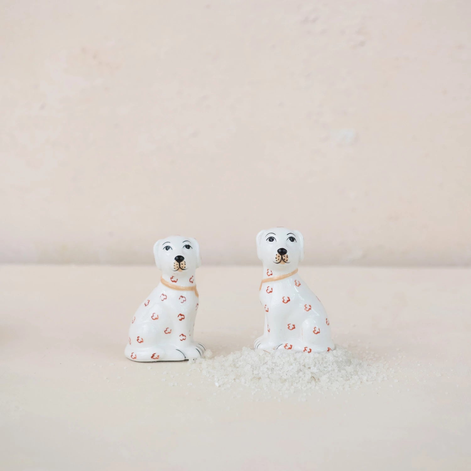 Ceramic Dog Shaped Salt & Pepper Shakers