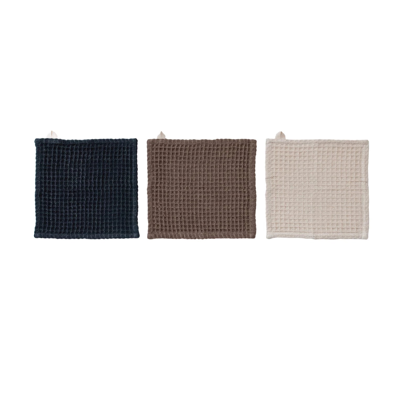Waffle Weave Dish Cloths with Serving Board