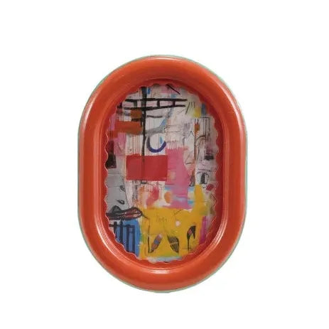 Set of colorful decorative frames with various designs on a white background