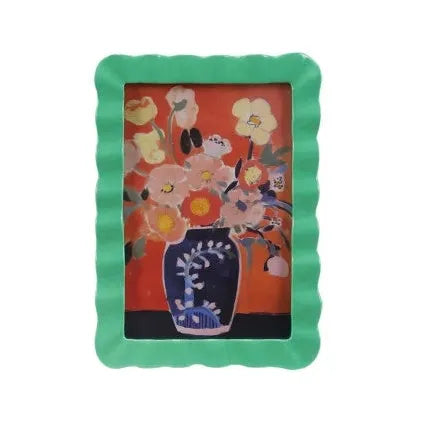 Set of colorful decorative frames with various designs on a white background