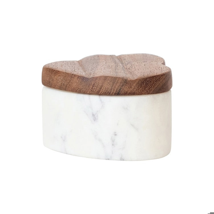 Marble Heart Shaped Trinket Box