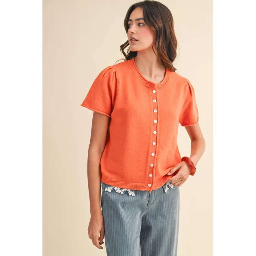 Short & Sweet Sleeve Sweater Cardigan