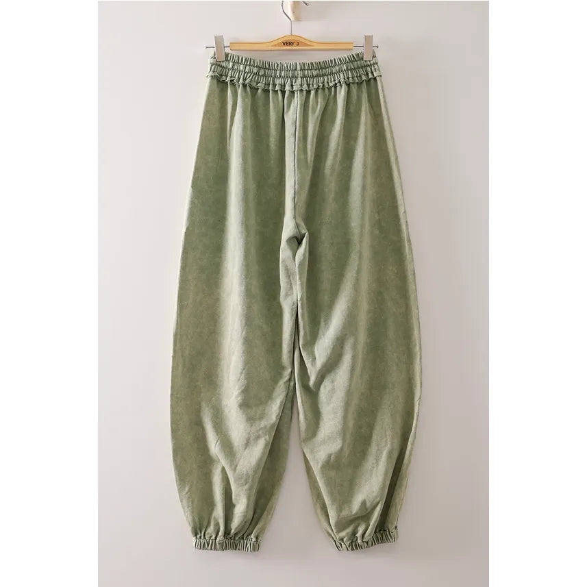 Vintage Wash Cargo Jogger Pants