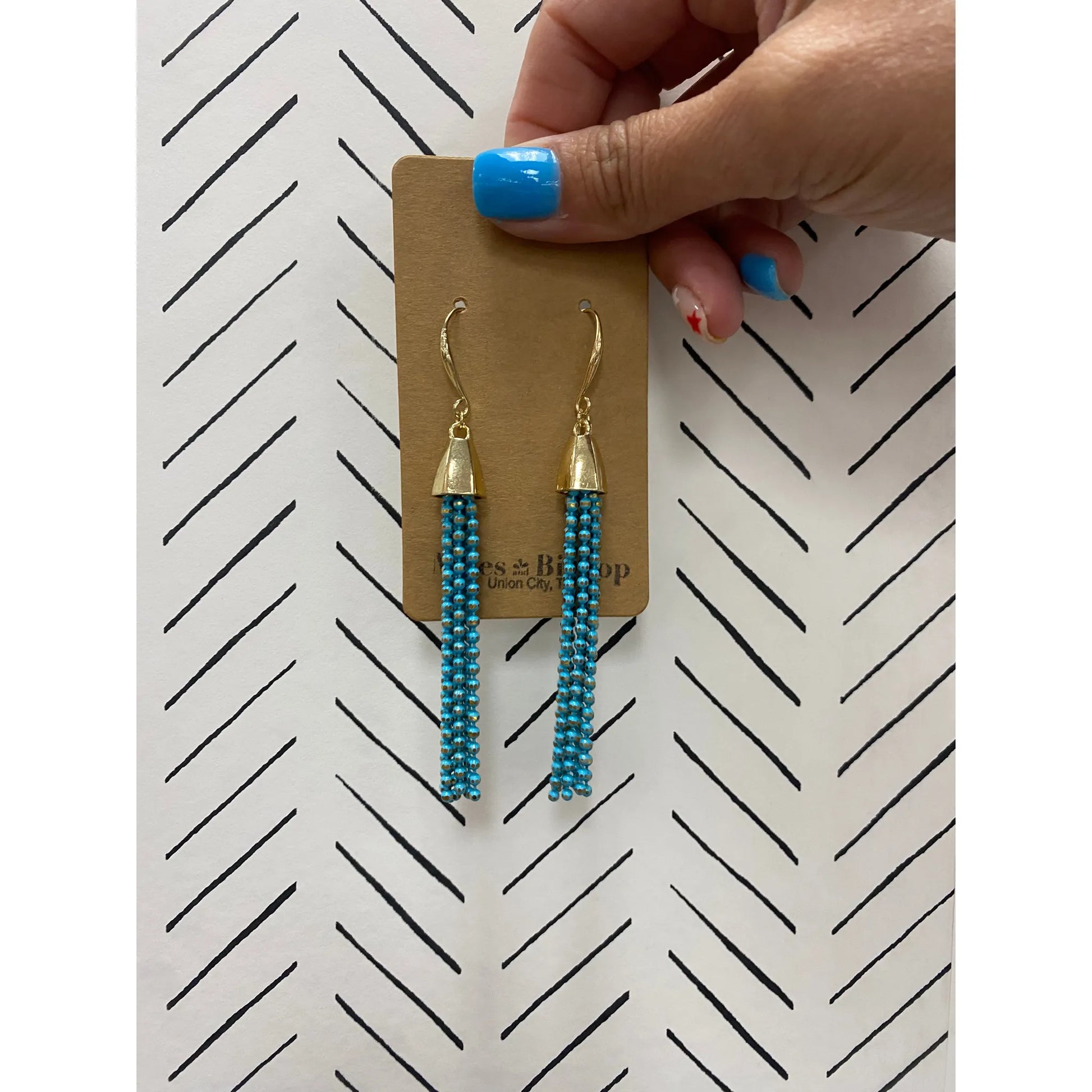 Metal Tassel Earrings - Miles and Bishop