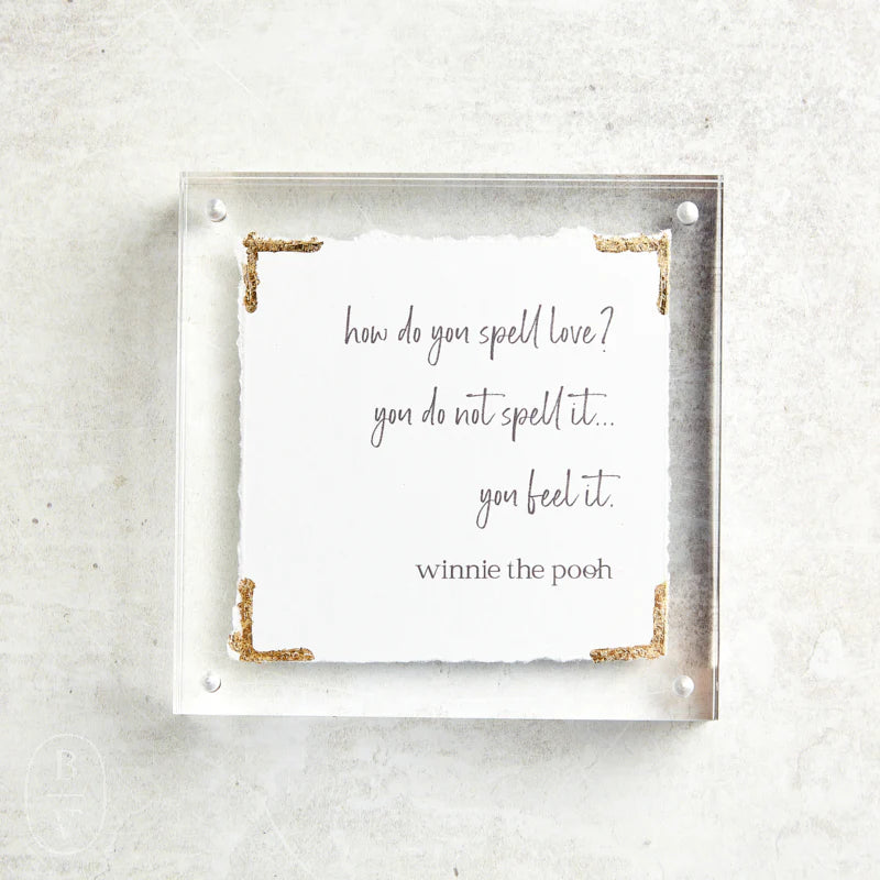 How Do You Spell Love? Acrylic Block