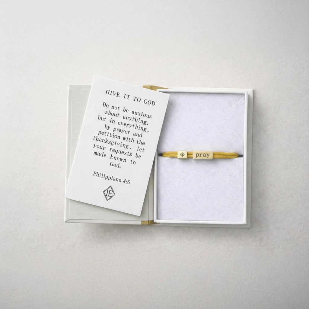 Sentiment Cord Bracelet-Pray, Philippians 4:6
