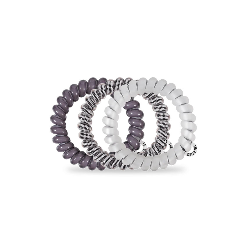 Silver Flames Hair Ties