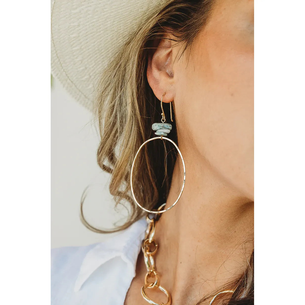 Skyler Oval Hoop Earrings