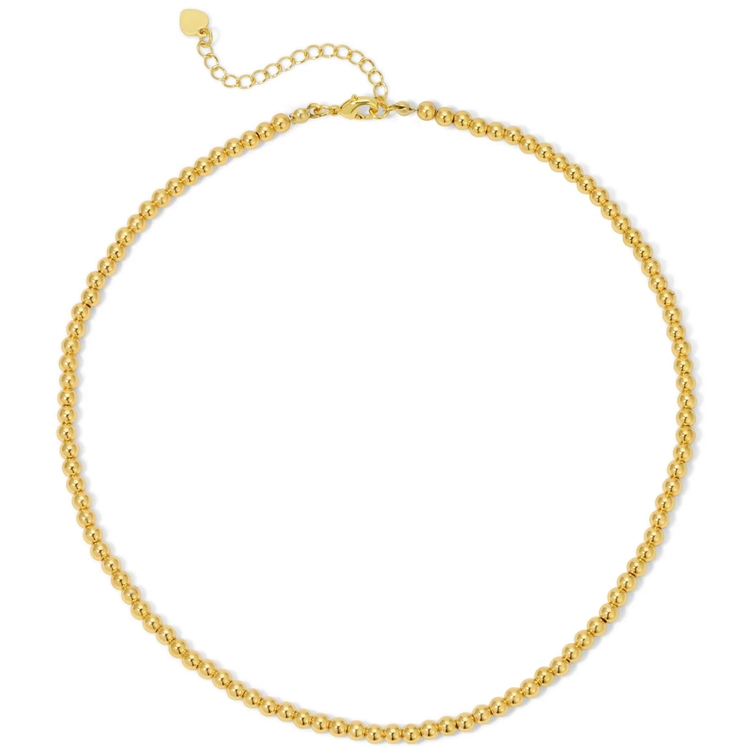 Beaded Necklace - 18k Plated Gold