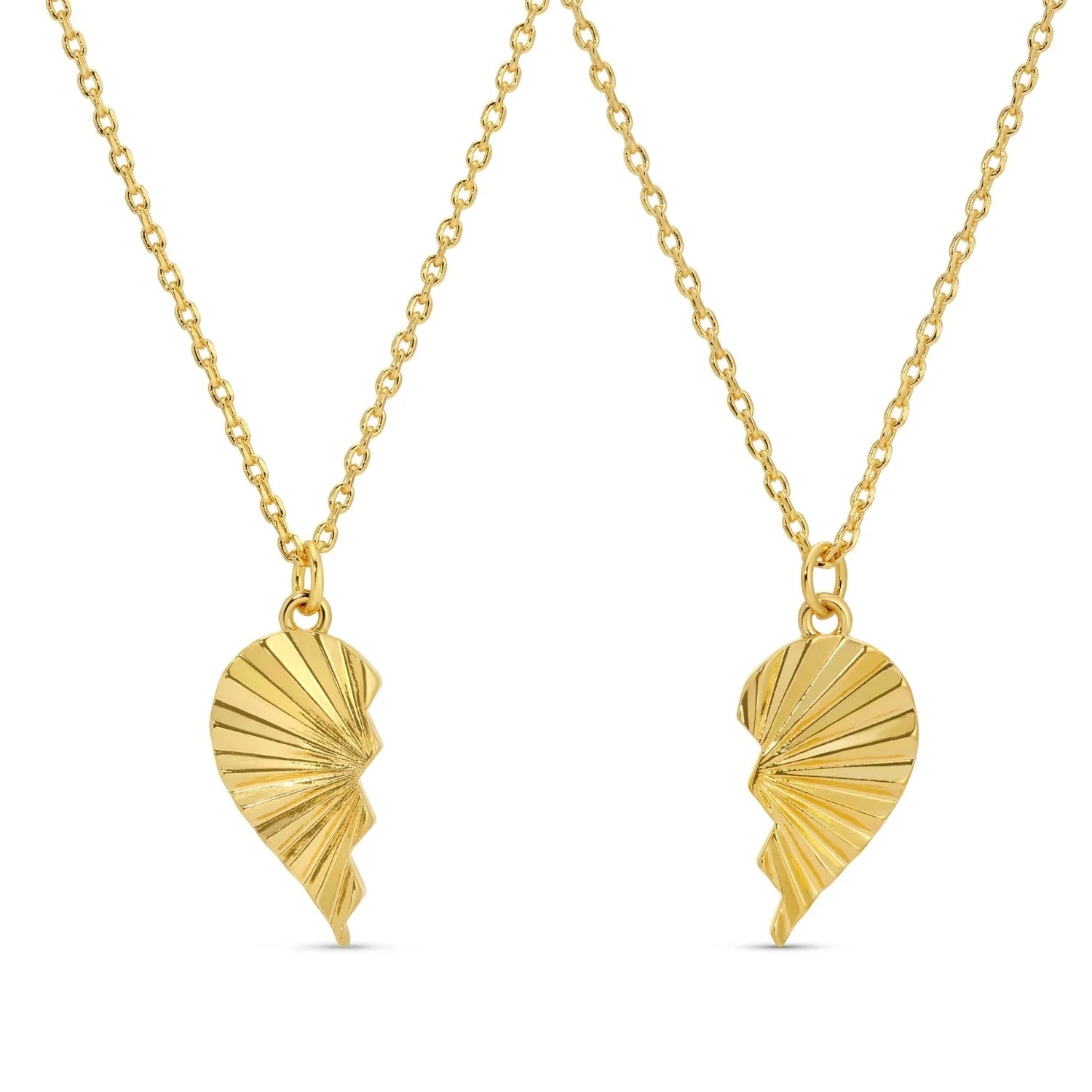 BFF Necklaces - Pair of Heart Halves Friendship Necklaces