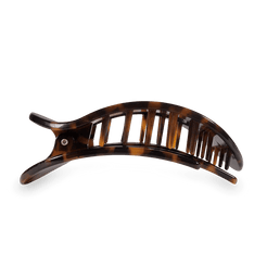 Tortoise Flat Round Hair Clip - Miles and Bishop