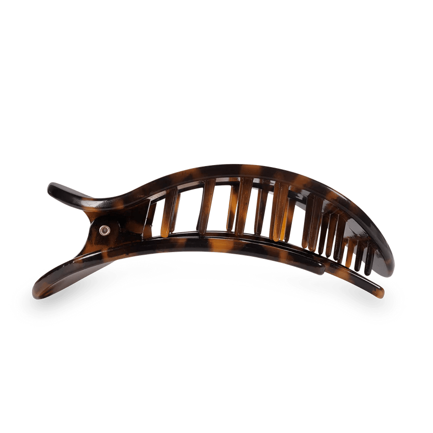 Tortoise Flat Round Hair Clip - Miles and Bishop