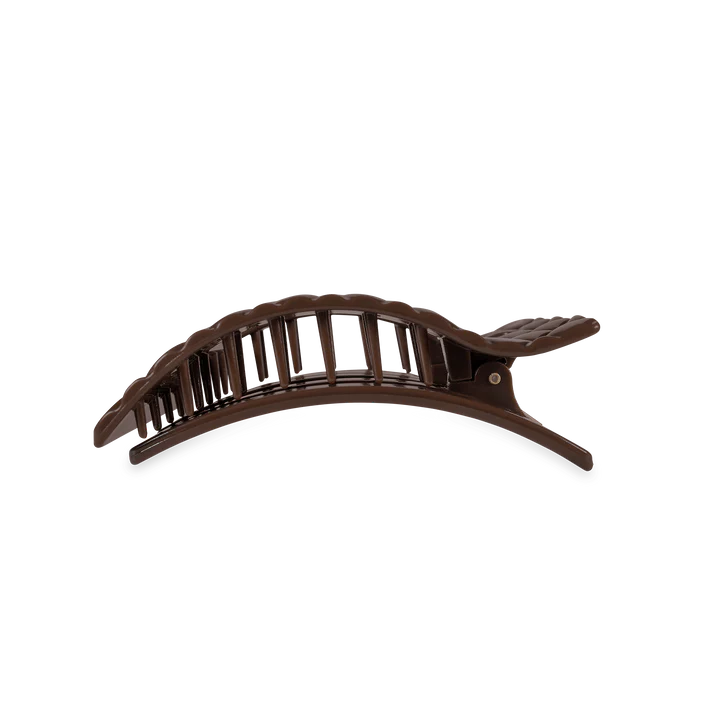 Truly Taupe Quilted Flat Rectangle Hair Clip