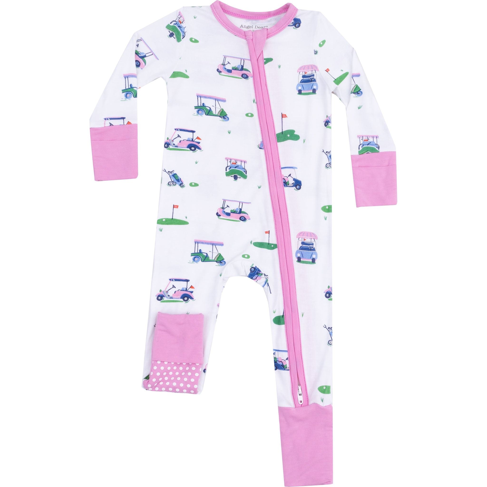 Vintage Golf Carts 2 Way Zipper Romper