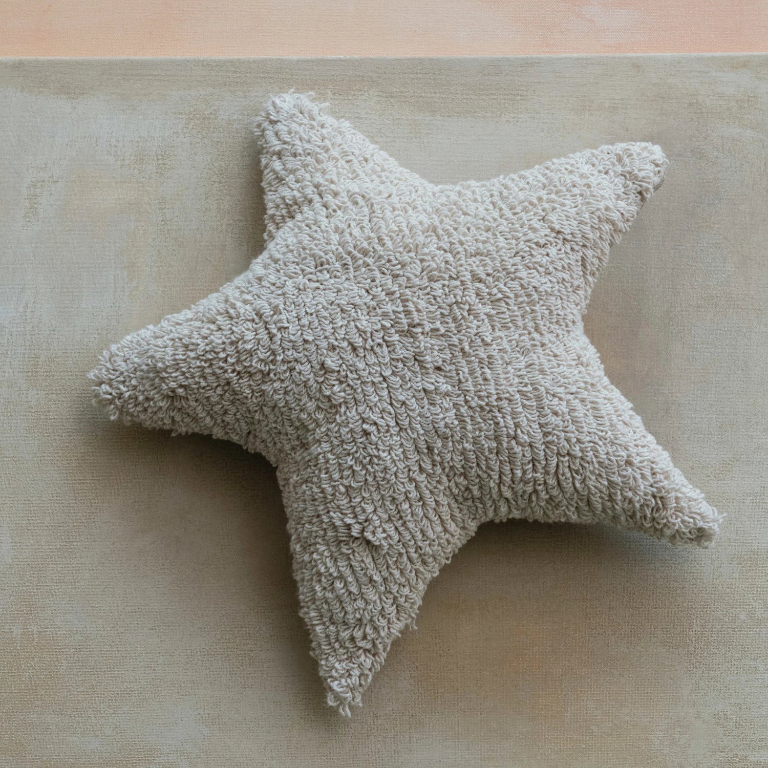 Cotton Tufted Star Shaped Pillow