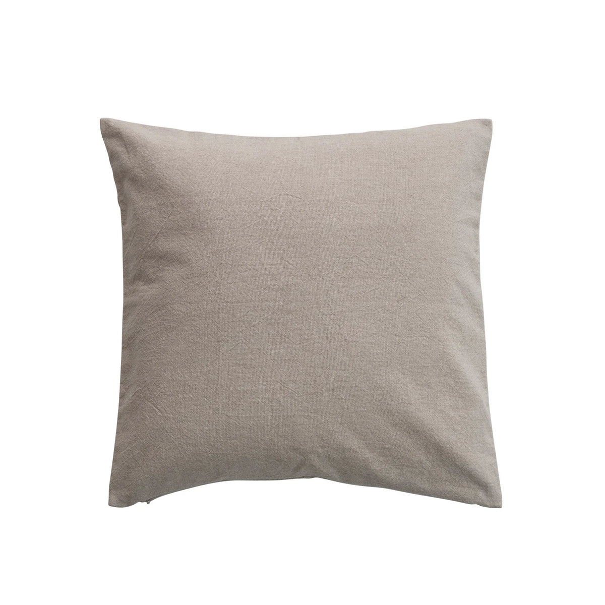 Cotton Chambray Pillow with Topiaries, Embroidery & Appliqued Velvet Bows