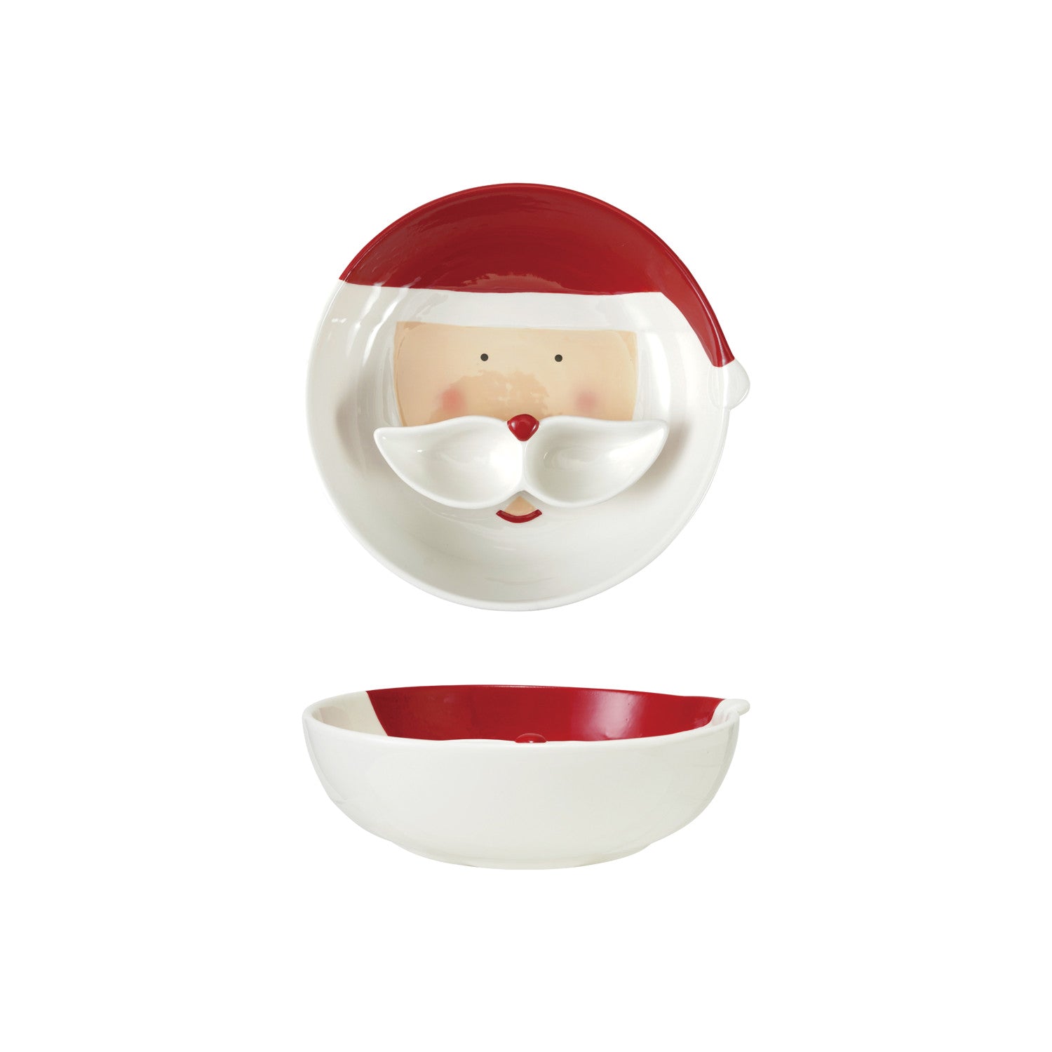Santa Head Shaped Bowl & Mustache Dish
