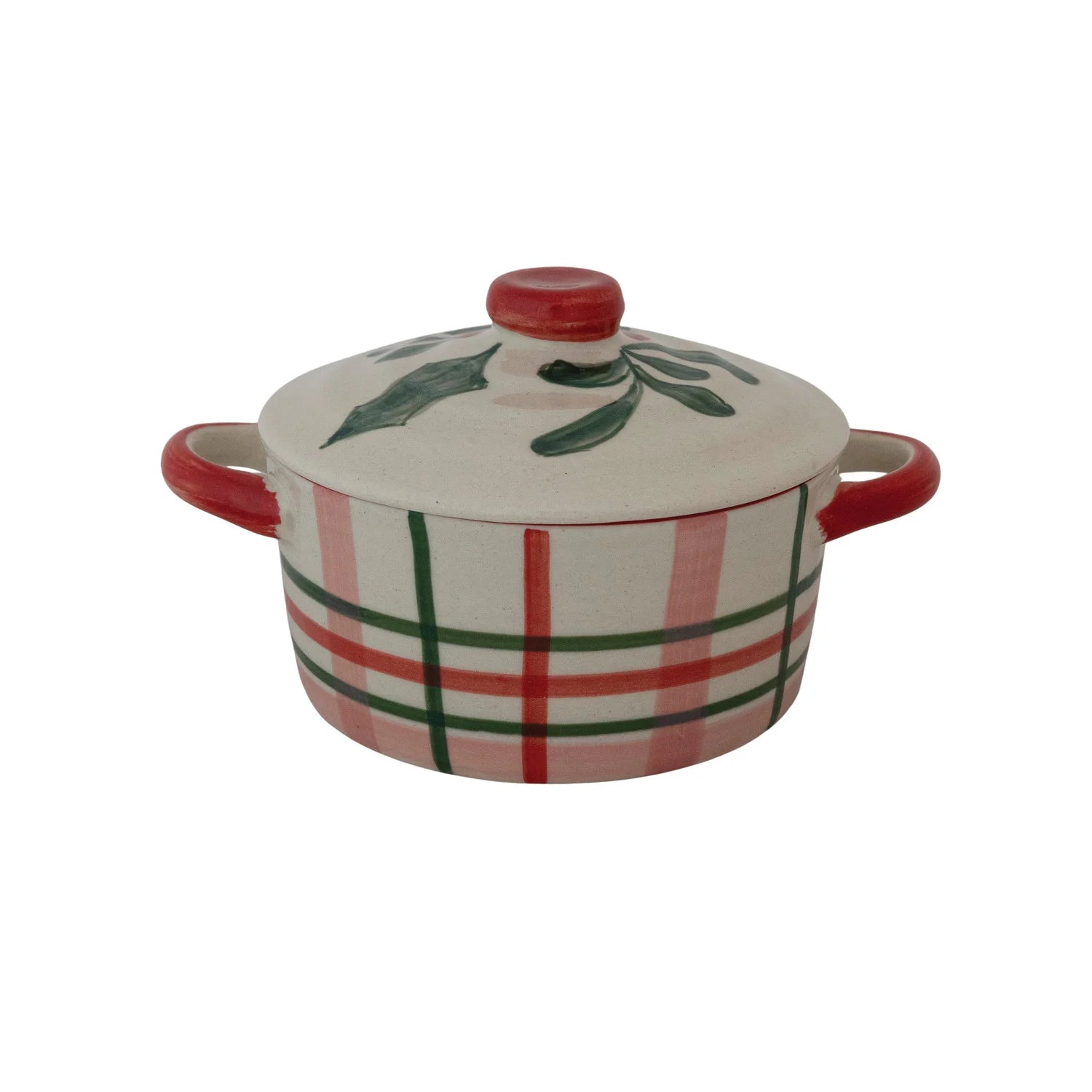 2-1/2 Cup Hand-Painted Stoneware Baker with Lid (Each One Will Vary)