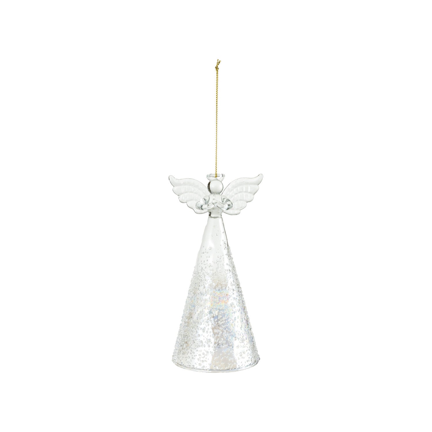 Glass Angel Ornament (Hangs or Sits)