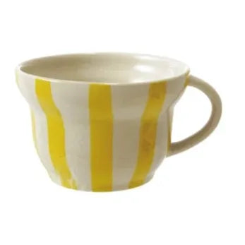 Hand-Painted Striped Mugs