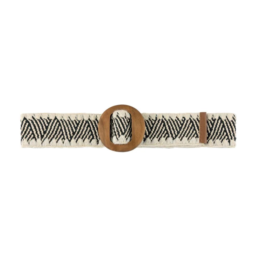 Amata Belt in Black & White - Miles and Bishop