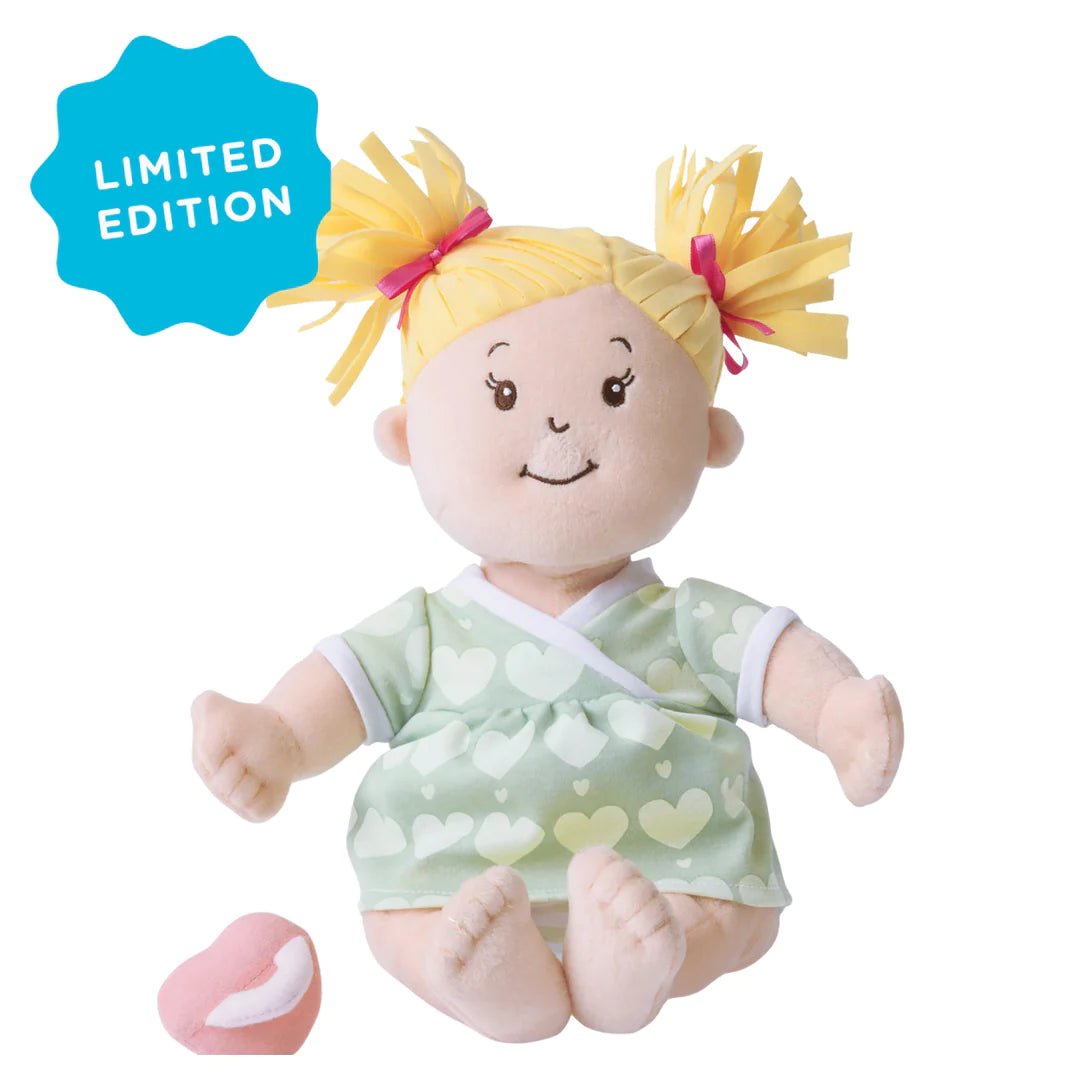 Baby Stella Peach Doll with Blonde Pigtails - Miles and Bishop