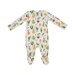 Baby Vegetables 2 Way Zipper Footie - Miles and Bishop