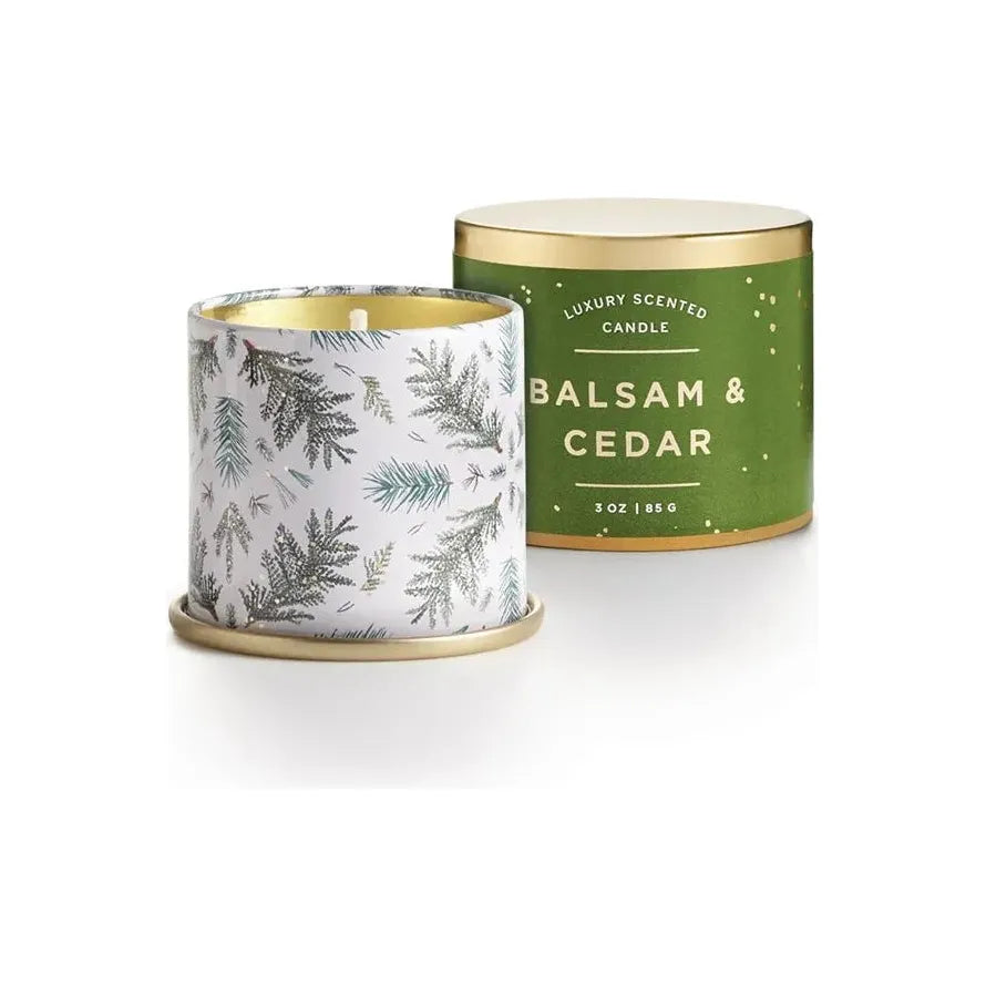 Balsam & Cedar Demi Vanity Tin Candle - Miles and Bishop