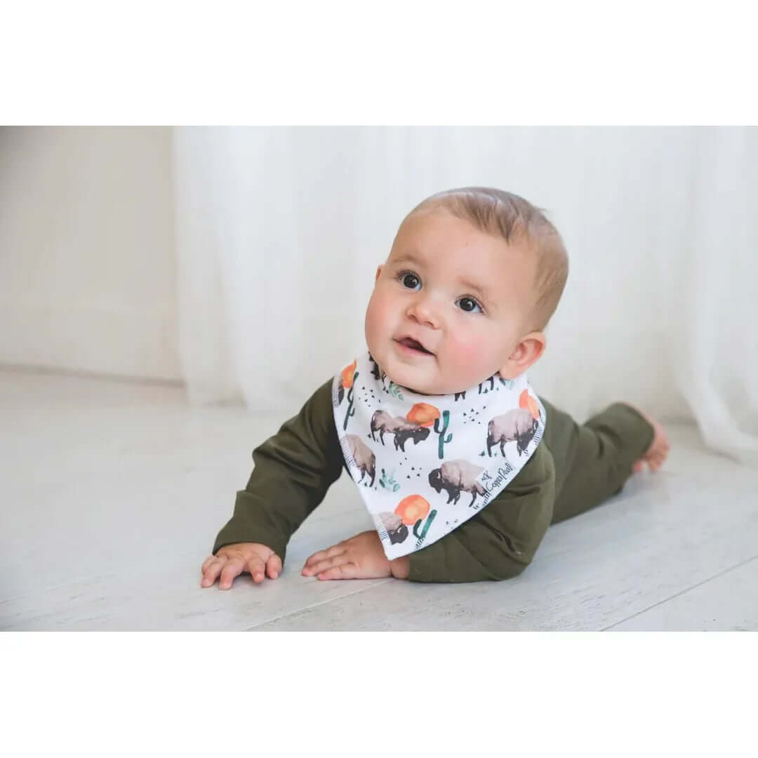 Bison Bandana Bib Set - Miles and Bishop