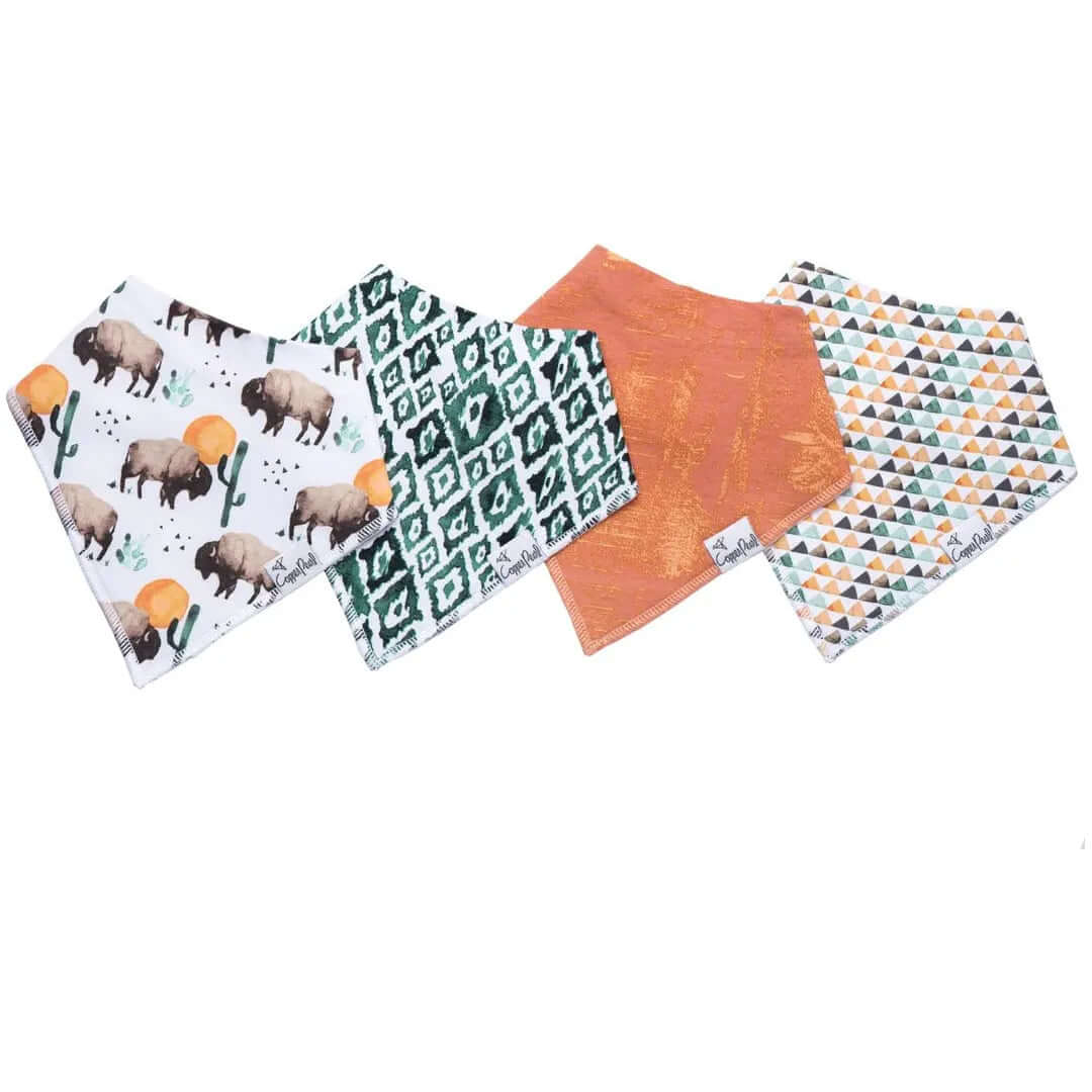 Bison Bandana Bib Set - Miles and Bishop