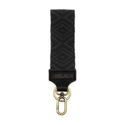 Black Simple Geo Wristlet Keychain - Miles and Bishop