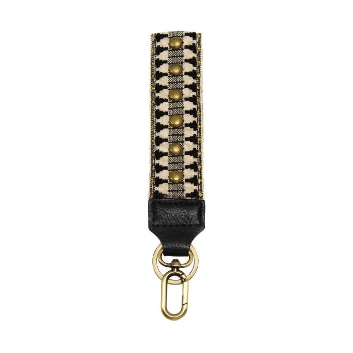 Black Studded Wristlet Keychain - Miles and Bishop