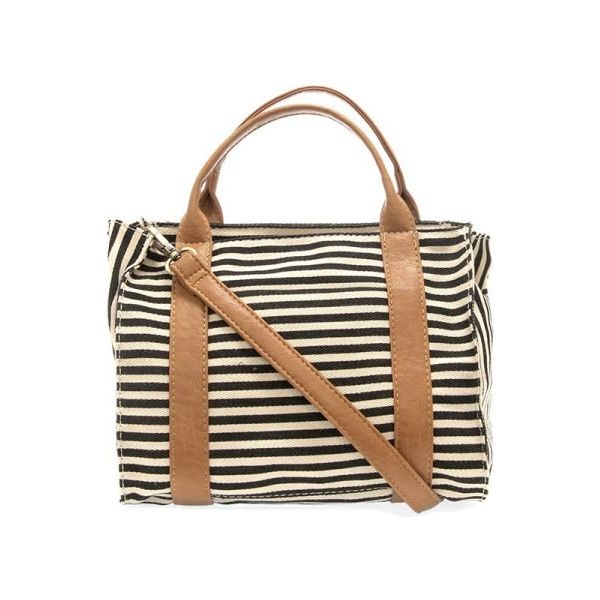 Black & White Gwen Medium Canvas Tote - Miles and Bishop